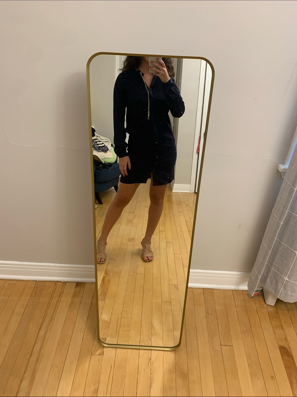 Micheal Kors Navy Shirt Dress